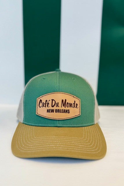 Leather Patch Fern and Gold Cap
