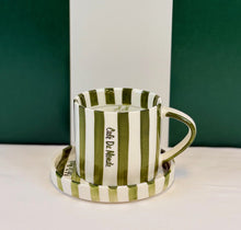 Green Stripe Cup & Saucer