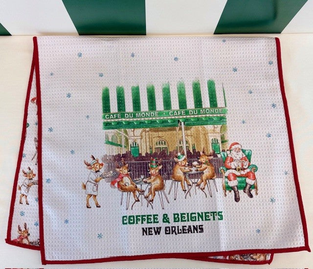 Breakfast with Reindeers & Santa Towel