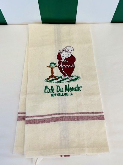 Santa and Beignets Christmas Towel