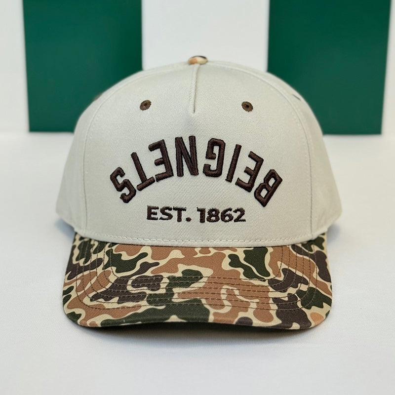 Upside Down Beignets Cap in Camo
