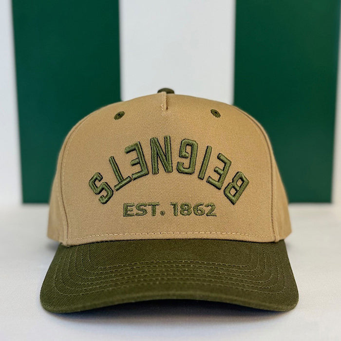 Upside Down Beignets Cap in Dark Gold / Olive