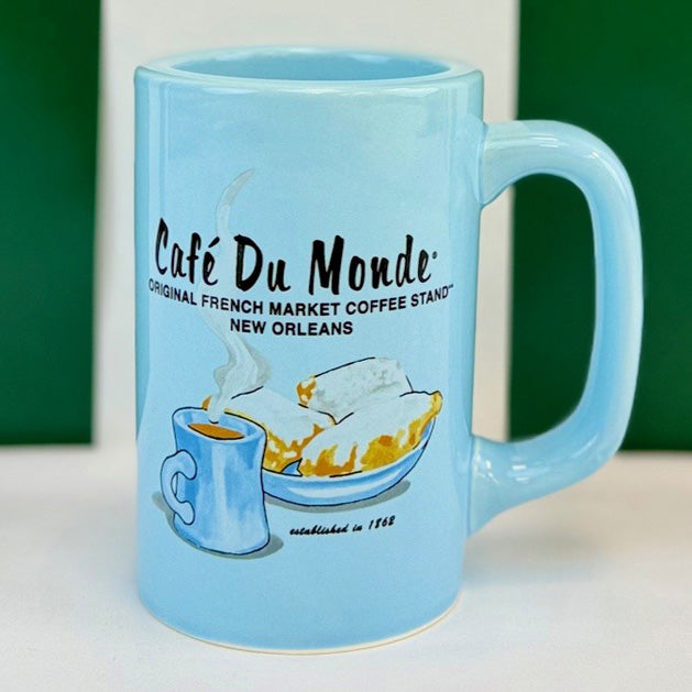 Blue Coffee & Beignets Mug
