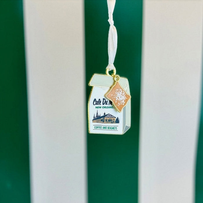 Enamel Bag & Beignet Ornament