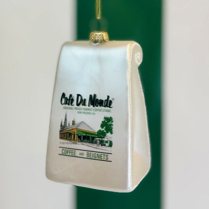 Bag of Beignets Glass Ornament
