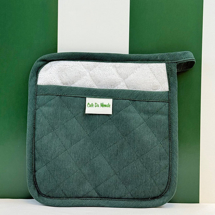 Green & White Pot Holder